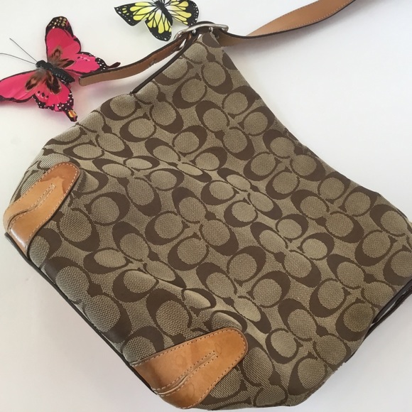 Coach Tan Signature Logo Shoulder Bag - Picture 2 of 5